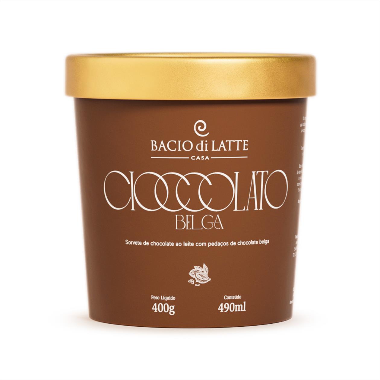 Sorvete Bacio Di Latte Chocolate Belga 490ml