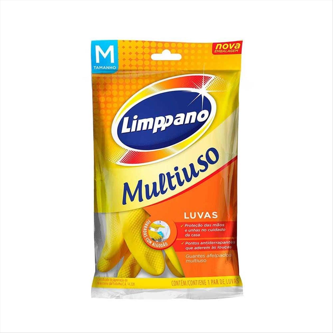 Luvas Multiuso Forradas Antiderrapantes Limppano Média 1 Par