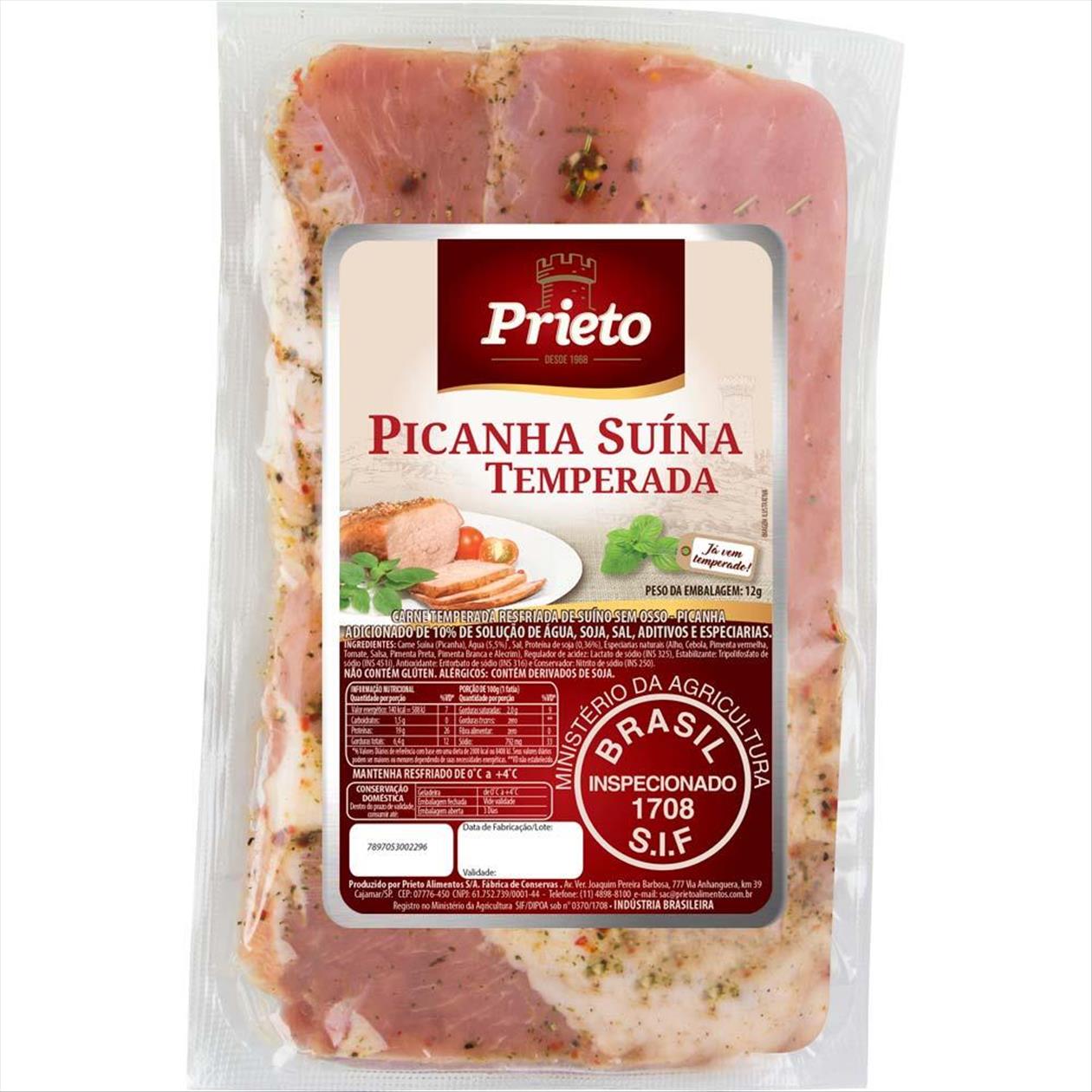 Picanha Suína Temperada Resfriada Prieto 1kg