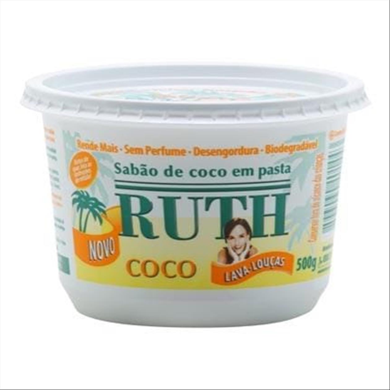 Sabão De Coco Pastoso Biodegradável Sem Perfume Ruth 500g