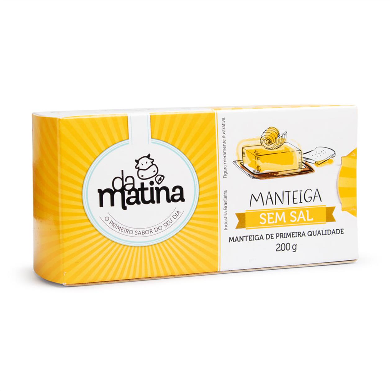 Manteiga sem Sal Da Matina Tablete 200g
