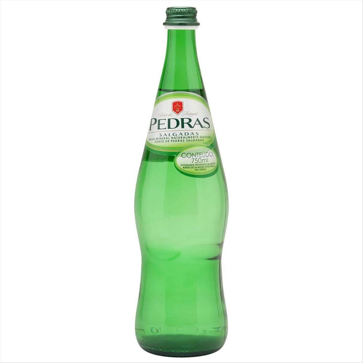 Água Mineral Com Gás Portuguesa Pedras Salgadas Garrafa 750ml