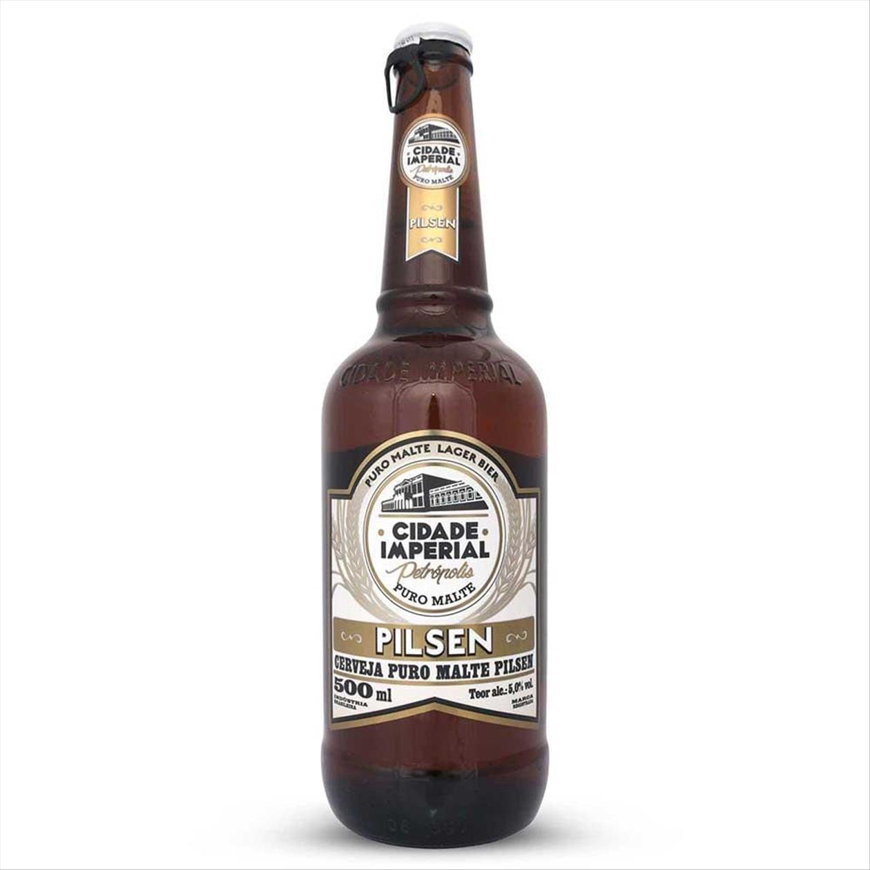 Cerveja Cidade Imperial Pilsen Puro Malte Garrafa 500ml