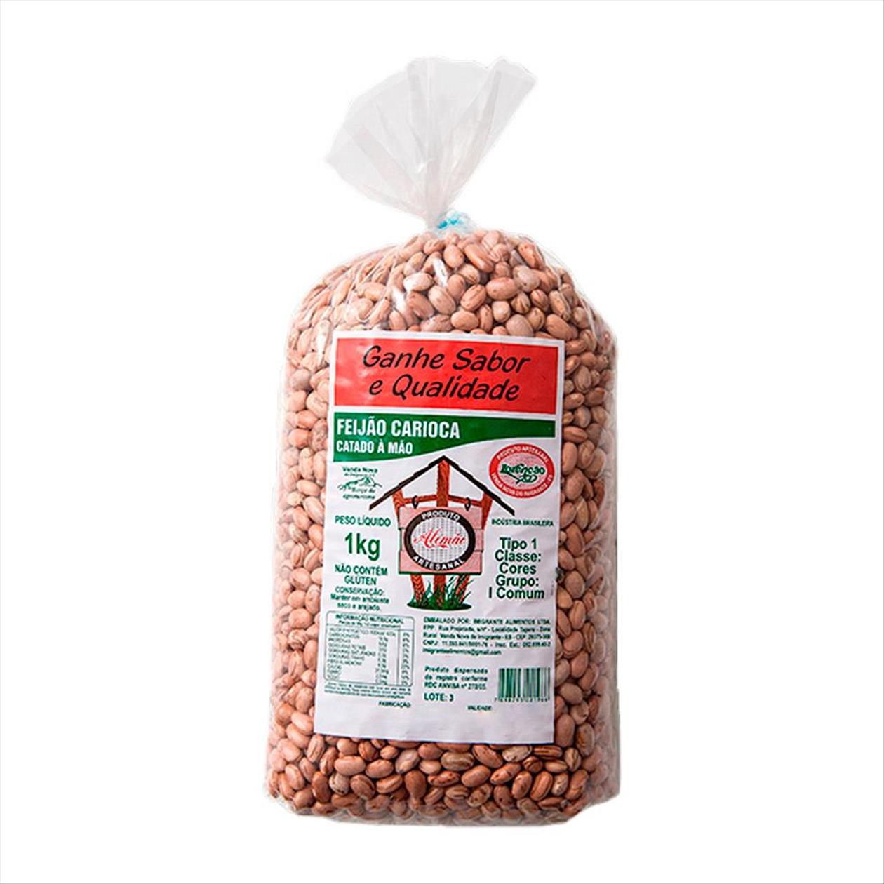 Feijão Carioca Artesanal Alemão Pacote 1kg