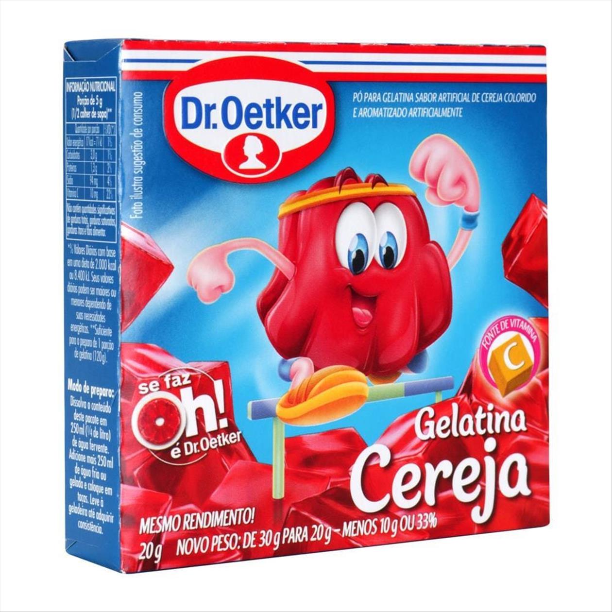 Gelatina Em Pó Dr. Oetker Cereja Caixa 20g