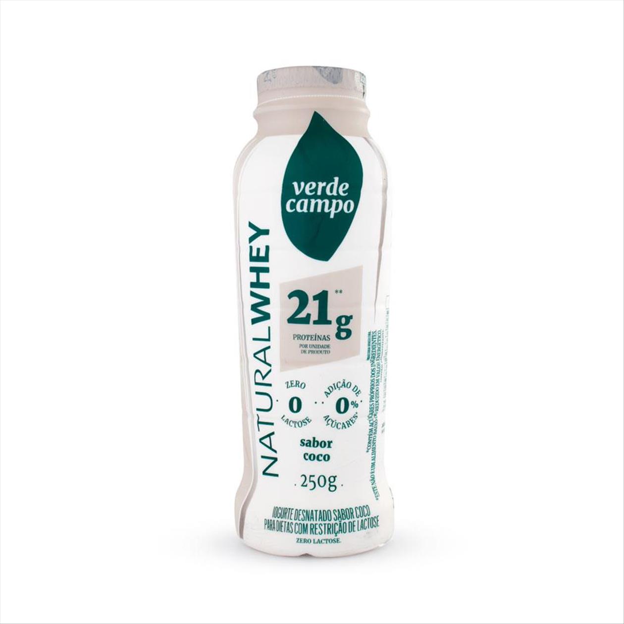 Iogurte Sem Lactose Coco Verde Campo Natural Whey 21g 250g