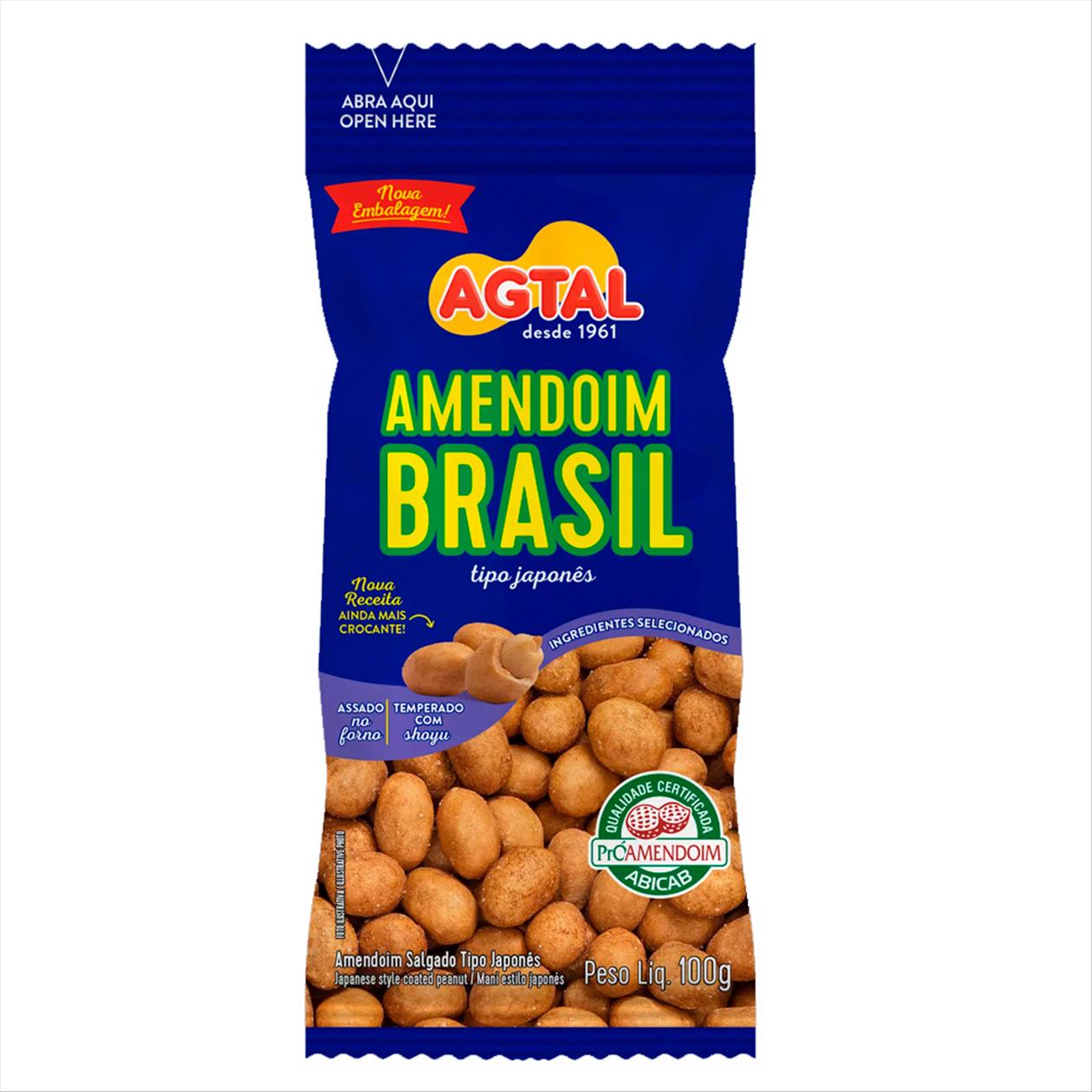 Amendoim Salgado Agtal Brasil Tipo Japonês 100g