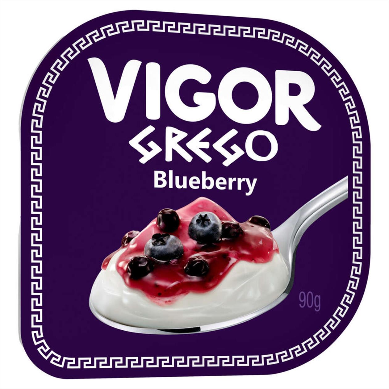 Iogurte Grego Calda Blueberry Vigor 90g