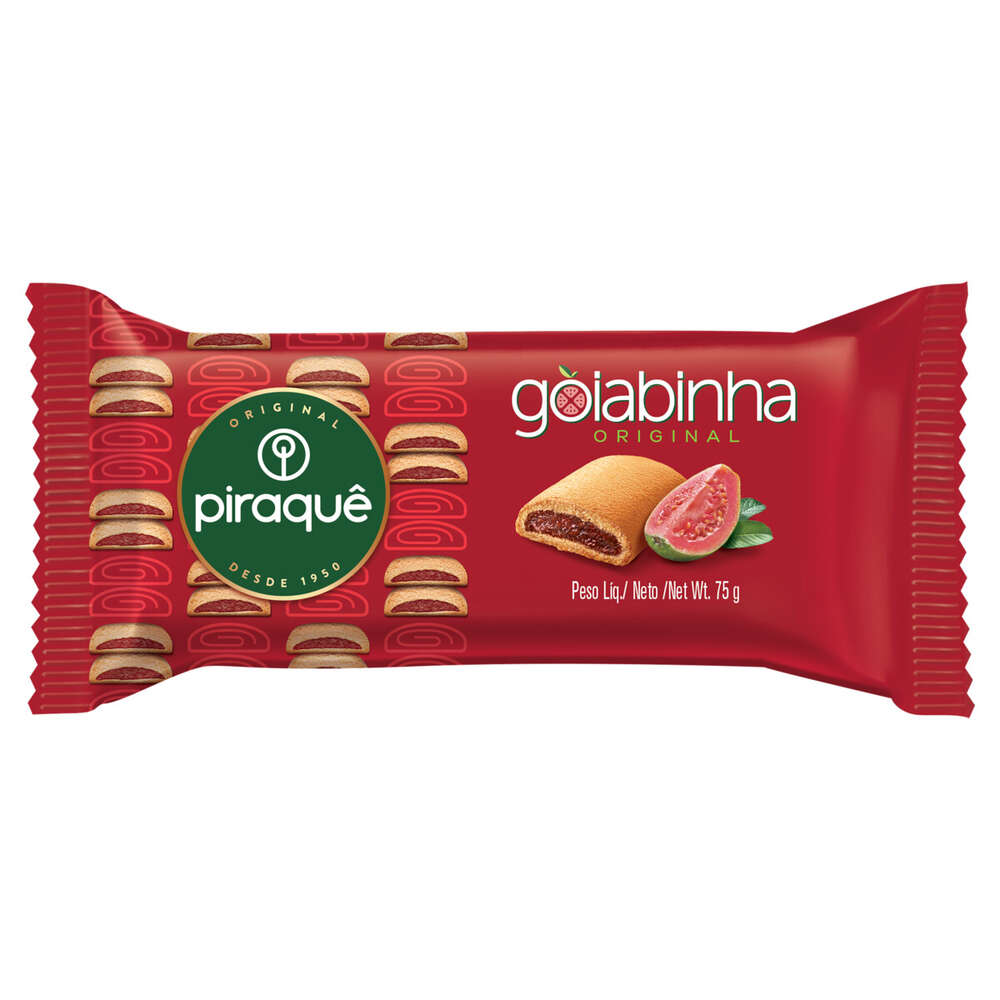 Biscoito Piraquê Roladinho Recheado de Goiabinha 75g