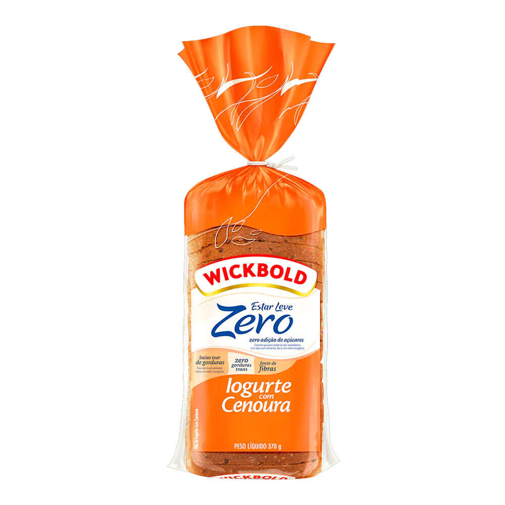 Pão De Fôrma Zero Wickbold Estar Leve Iogurte Com Cenoura 370g