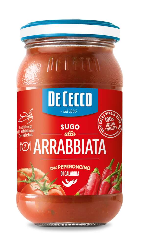Molho de Tomate Italiano De Cecco All Arrabbiata Vidro 200g