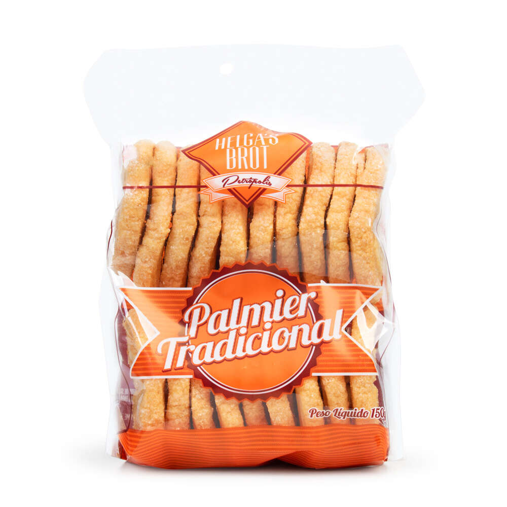 Biscoito Folhado Caramelizado Palmier Helgas Brot Petrópolis Tradicional Pacote 150g