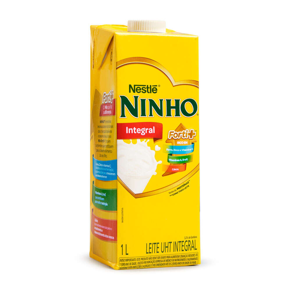 Leite Longa Vida Integral Ninho Mais Nutritivo Tetra Pak  1 L