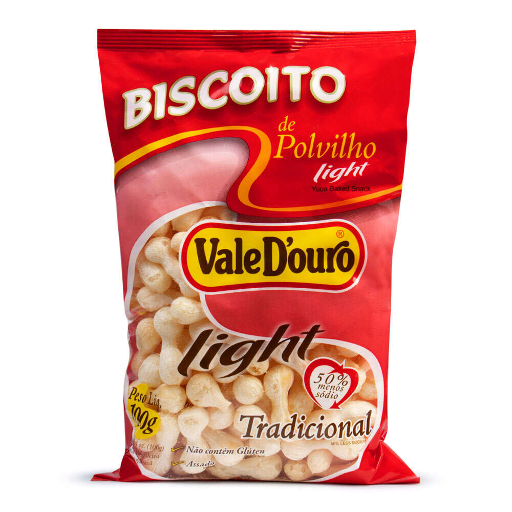 Biscoito Polvilho Salgado Light Vale D Ouro Pacote 100g