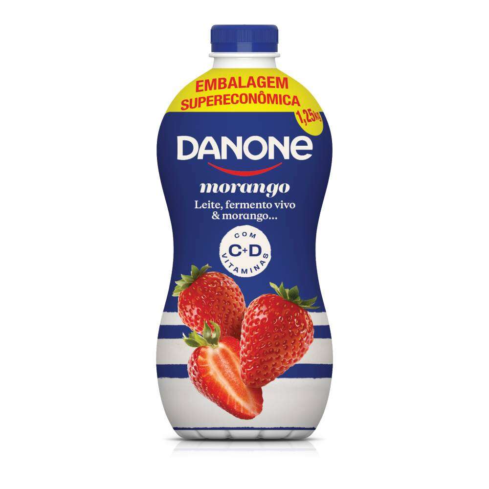Iogurte Danone Morango Garrafa 1,25L