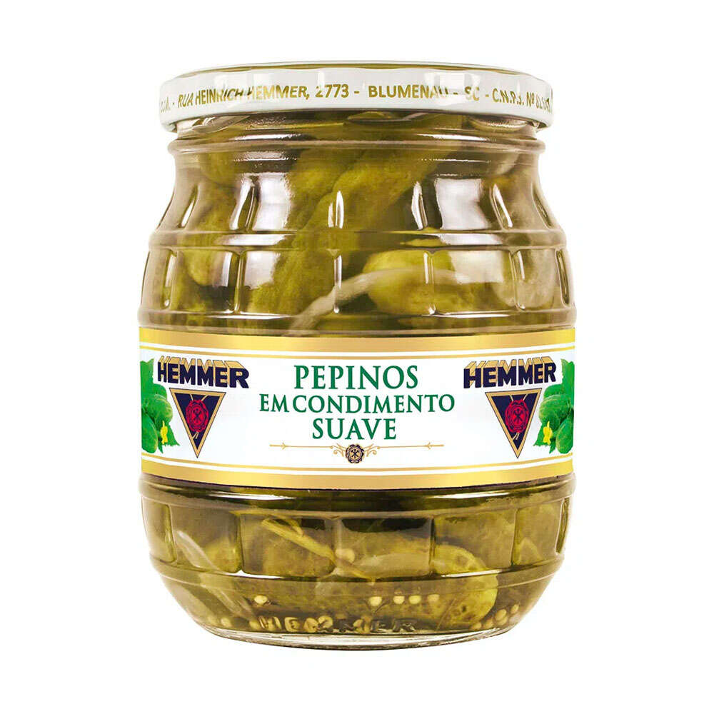 Pepino em Condimento Suave Conserva Hemmer Vidro 300g