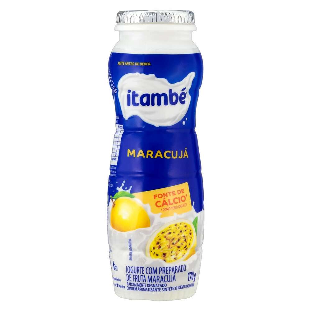 Iogurte Parcialmente Desnatado Maracujá Itambé Frasco 170g