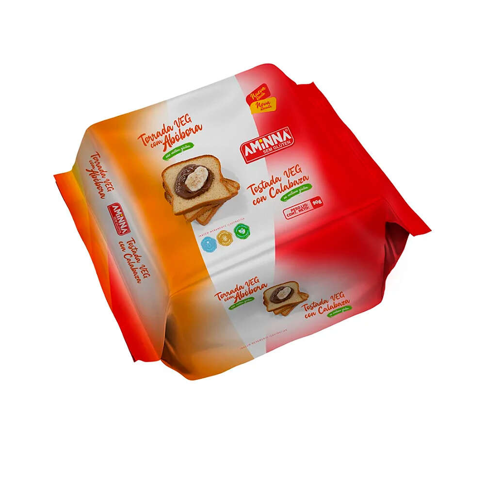 Torrada Sem Glúten com Abóbora Aminna 90g