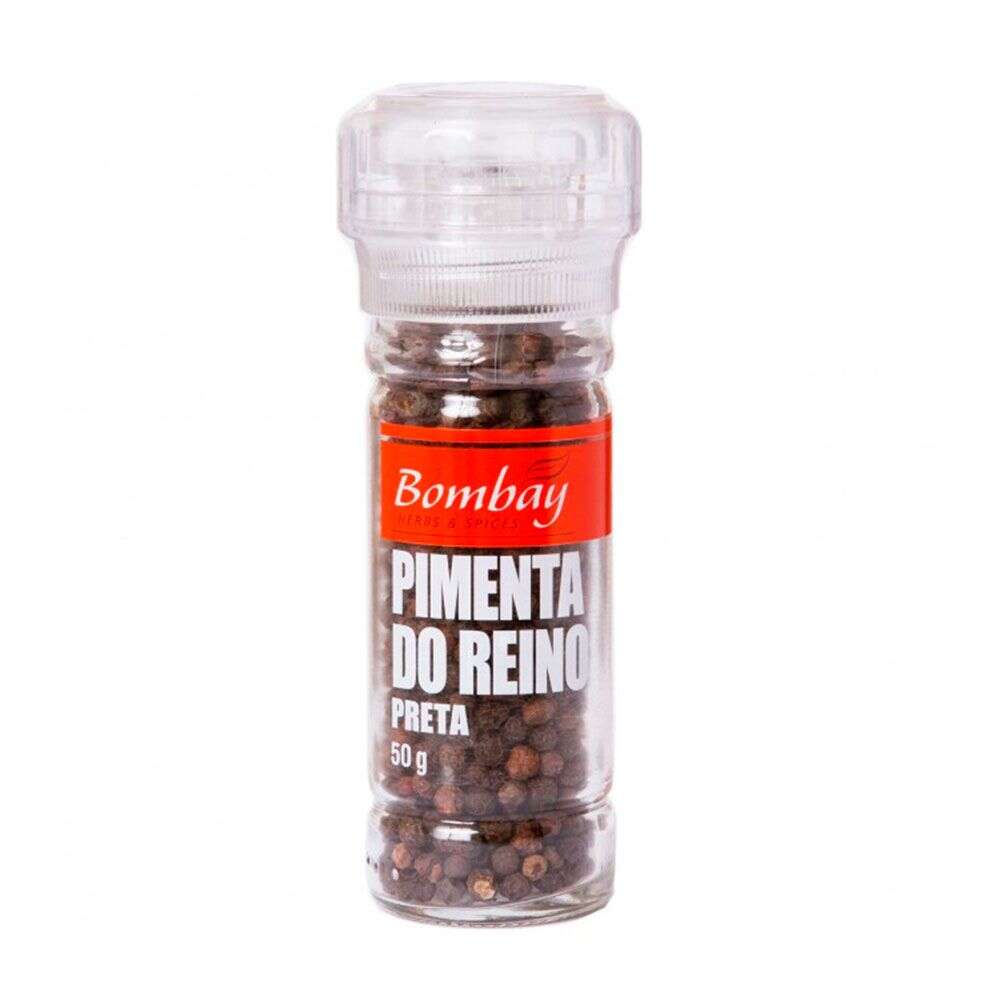 Pimenta-do-Reino Preta com Moedor Bombay Herbs & Spices Vidro 50g