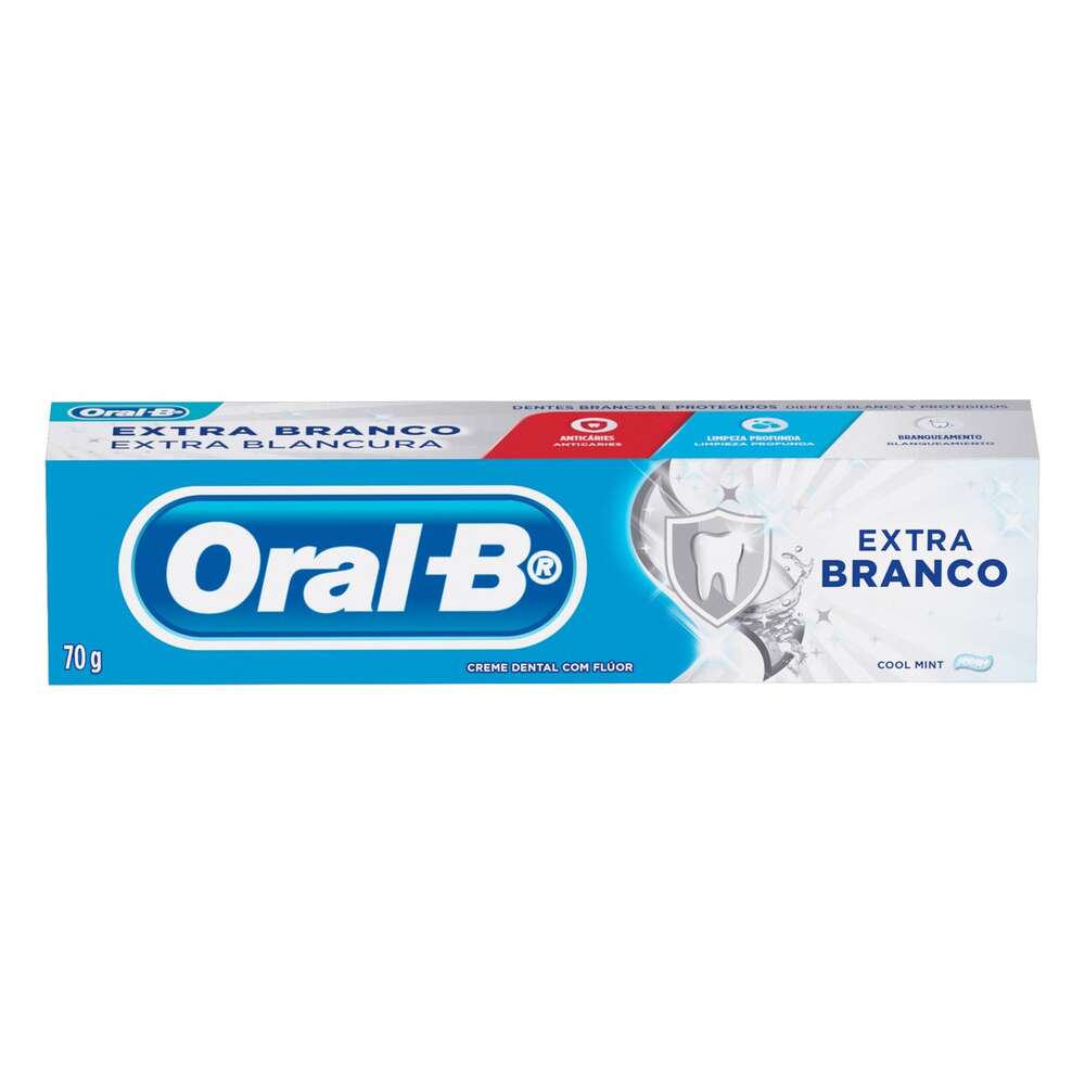 Creme Dental Cool Mint Oral-B Extra Branco Caixa 70g