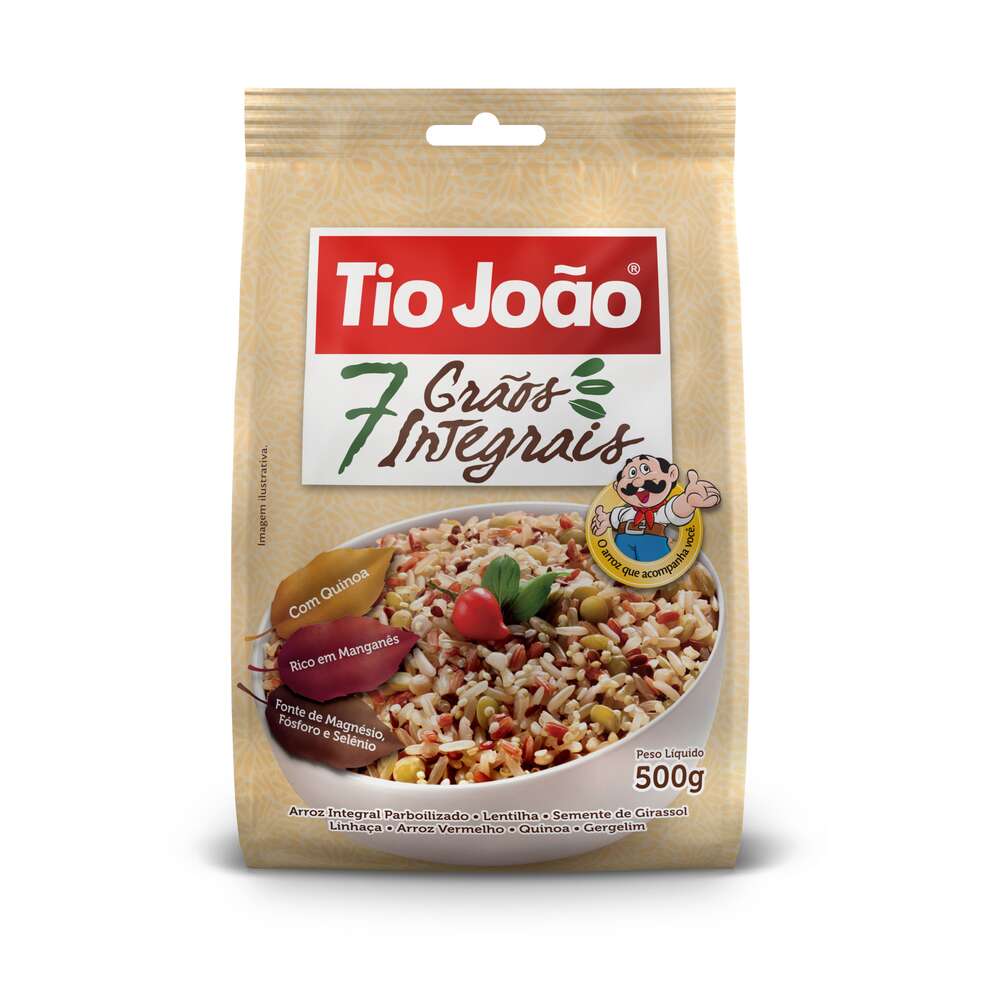 Arroz Integral 7 Grãos com Quinoa Tio João Pacote 500g