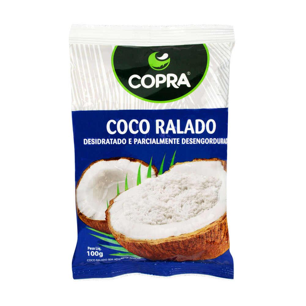 Coco Ralado sem Adição de Açúcar Copra 100g