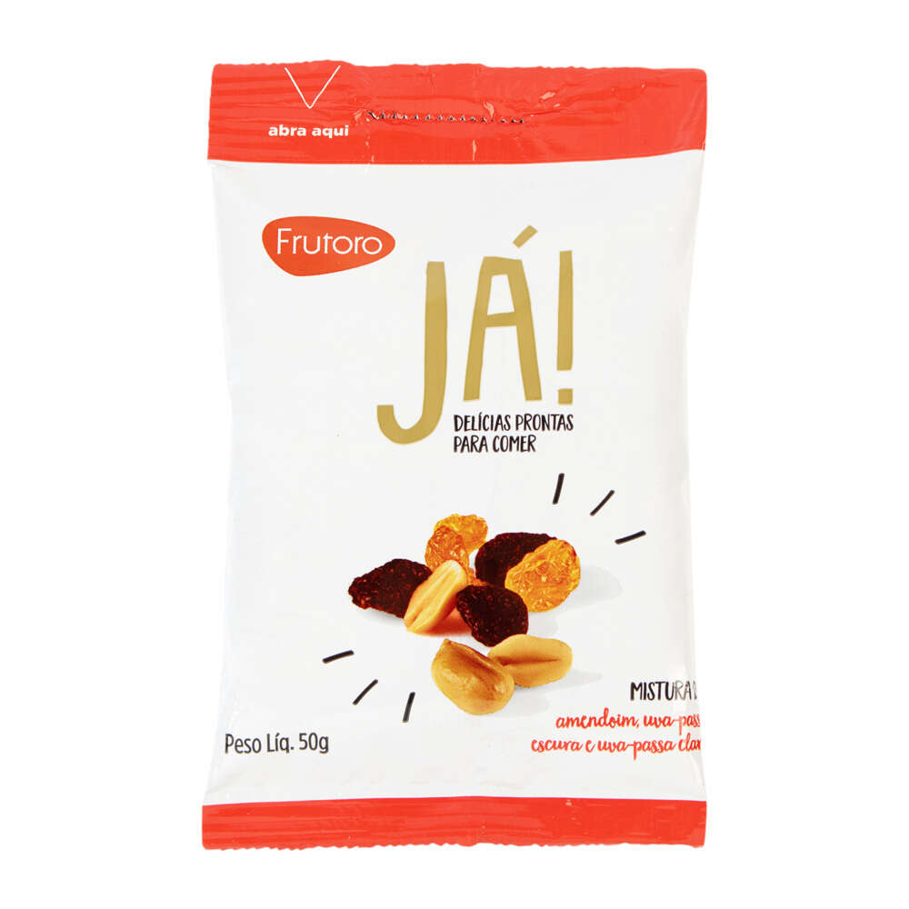 Mix De Amendoim Com Uvas Passas Já Pacote 50g