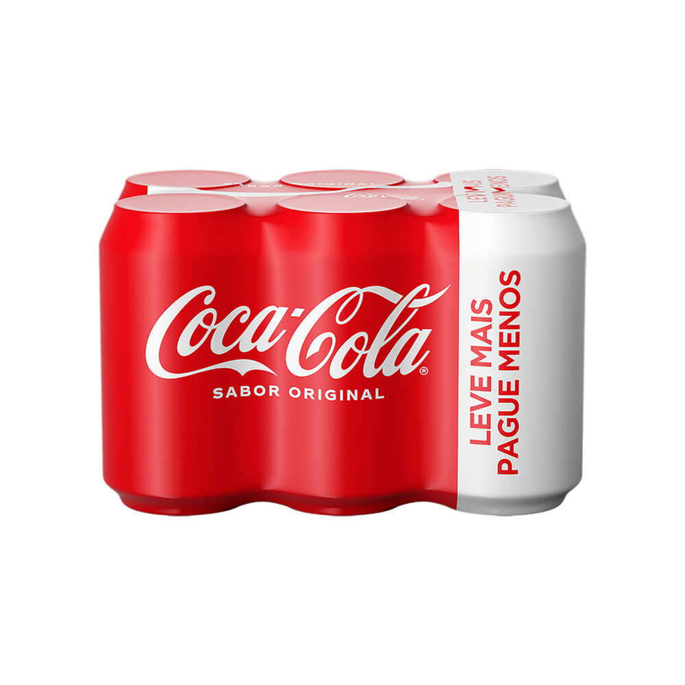 Refrigerante Coca Cola Lata 350ml Pack com 6 Unidades