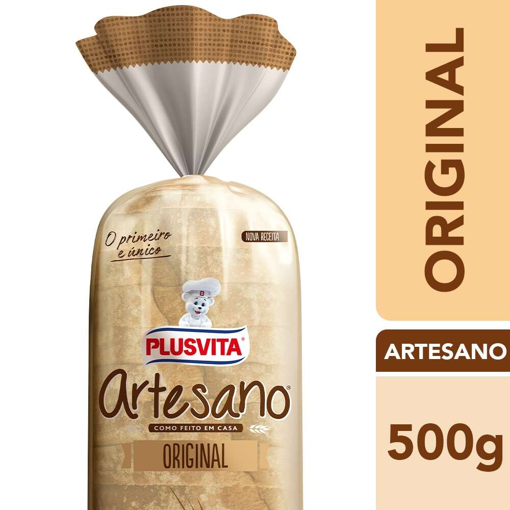 Pão de Forma Artesano Plusvita 500g