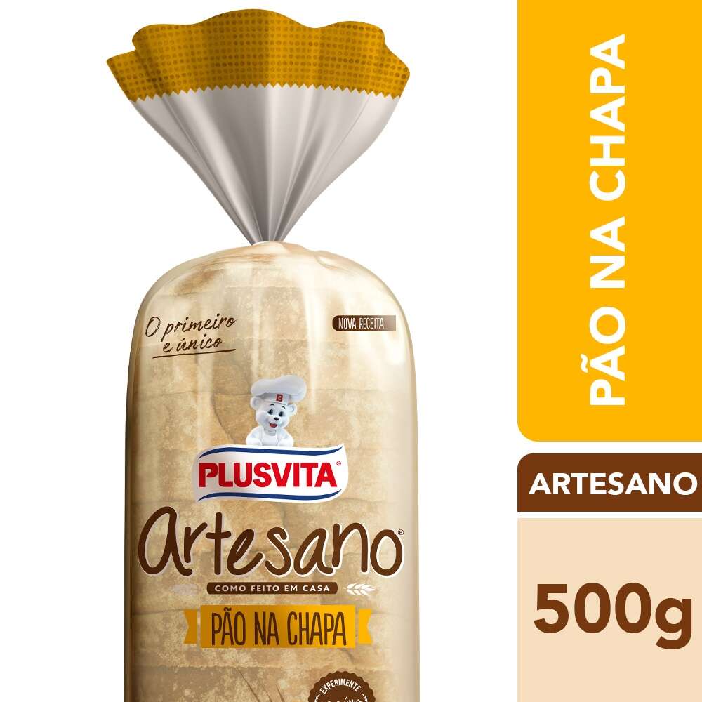 Pão de Forma Plus Vita Artesano Pão na Chapa 500g