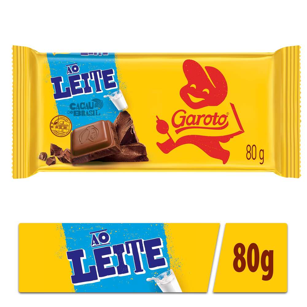 Chocolate Ao Leite Garoto Tablete 80g