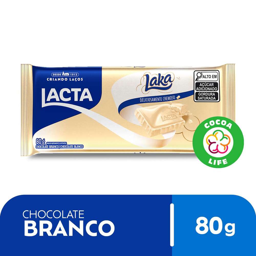 Chocolate Branco Lacta Laka Pacote 80g