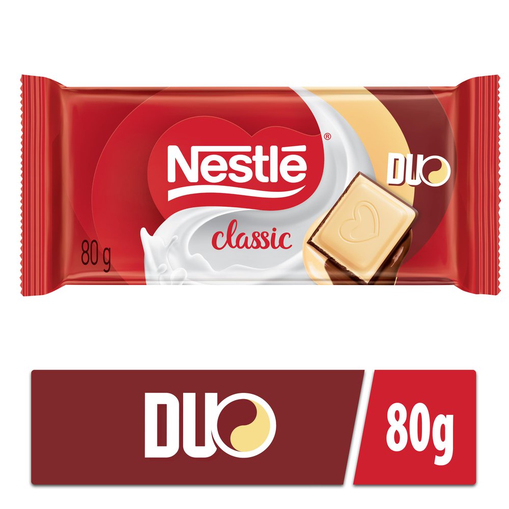 Chocolate ao Leite e Branco Duo Nestlé Classic 80g