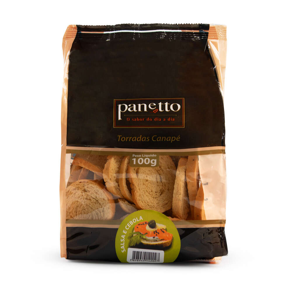 Torrada Para Canapé Panetto Salsa E Cebola Pacote 100g