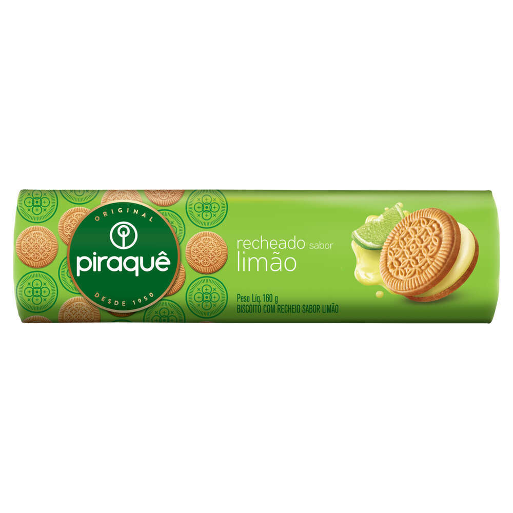 Biscoito Recheado Piraquê Limão 160g
