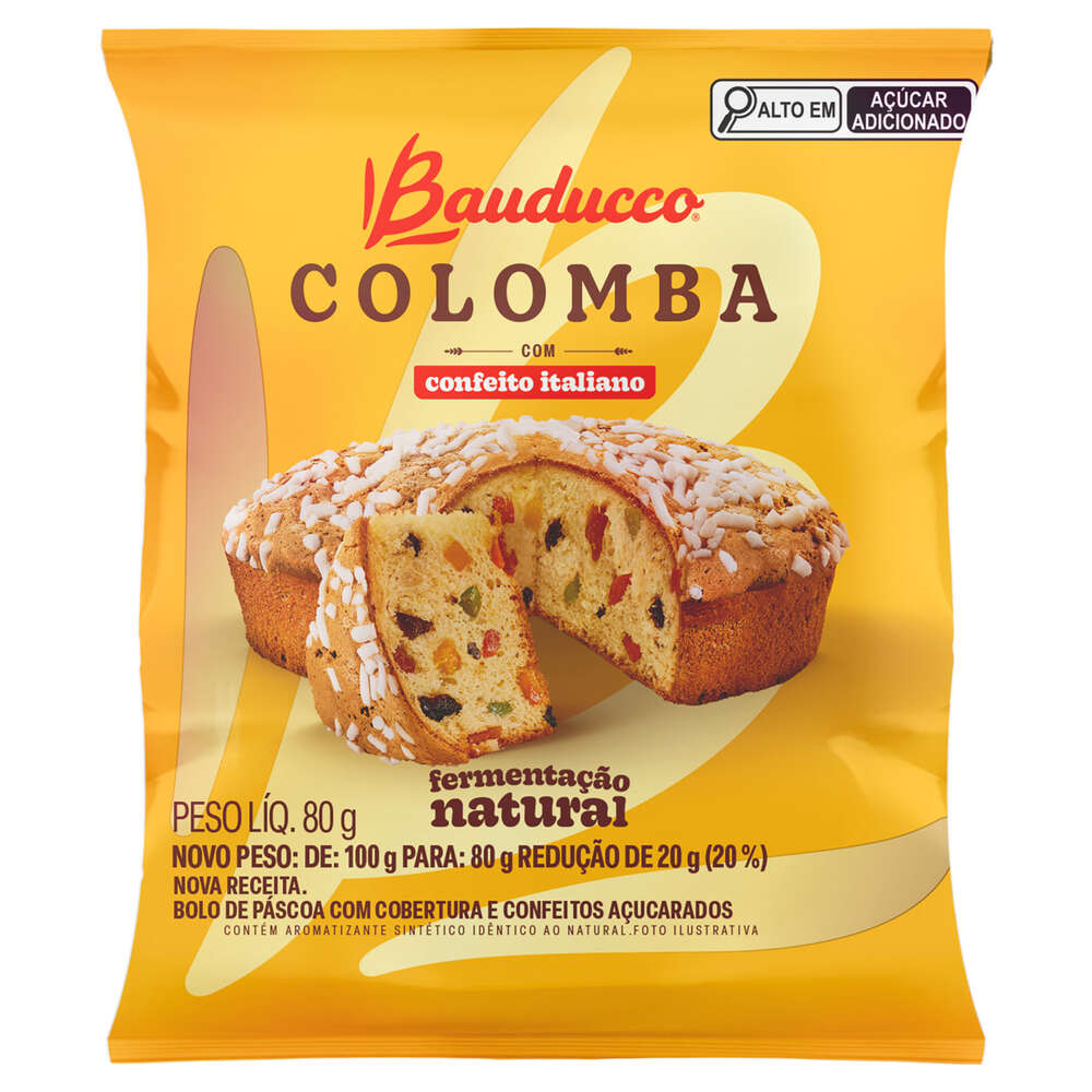 Mini Colomba Bauducco Frutas 80g