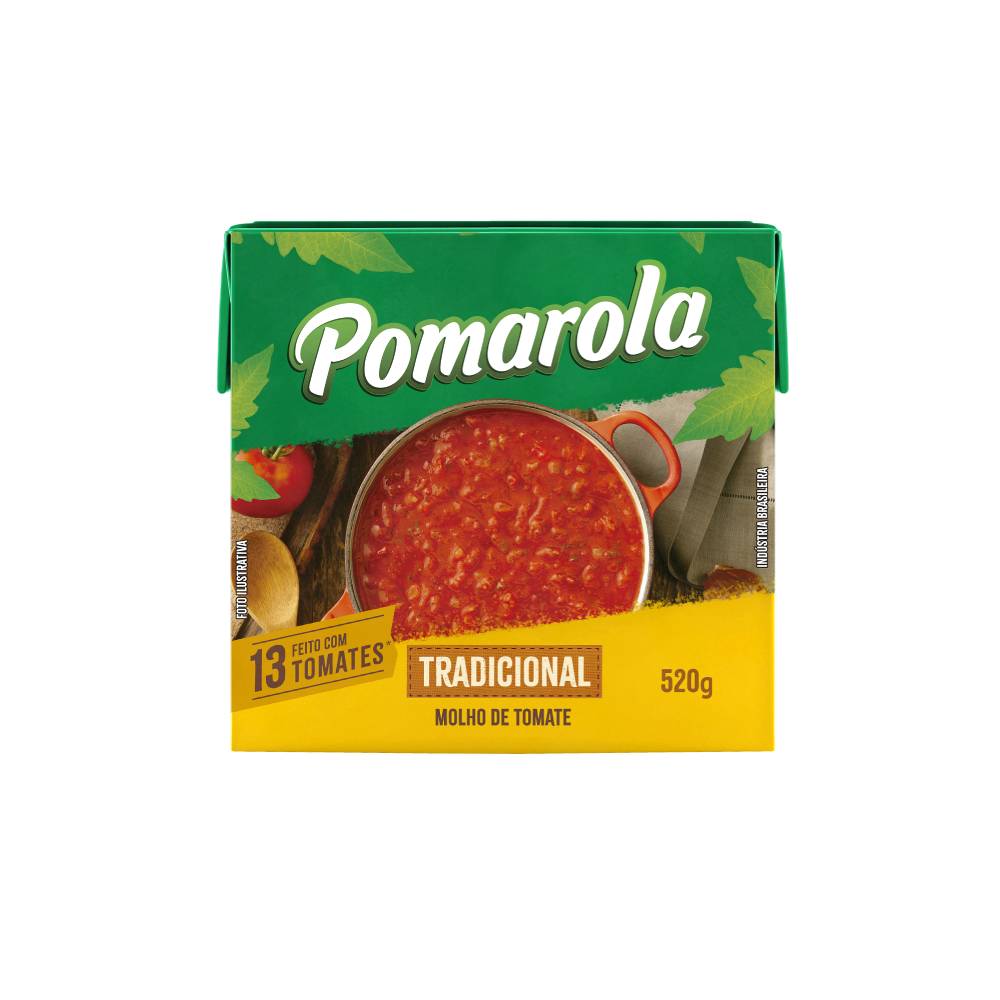 Molho De Tomate Pomarola Tetra Pak 520g