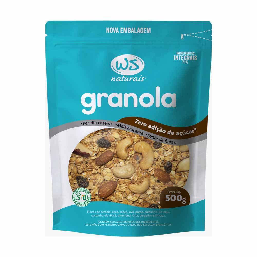 Granola WS Zero Açúcar 500g