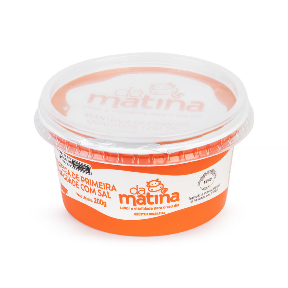 Manteiga Com Sal Da Matina Pote 200g