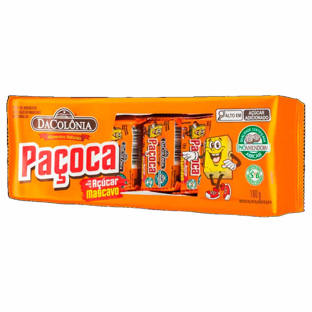 Paçoca com Açúcar Mascavo DaColônia 180g