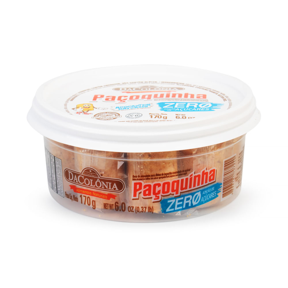 Paçoca Rolha Zero Açúcar DaColônia 170g