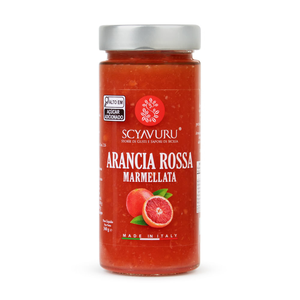 Geleia Italiana Scyavuru Laranja Vermelha Vidro 340g