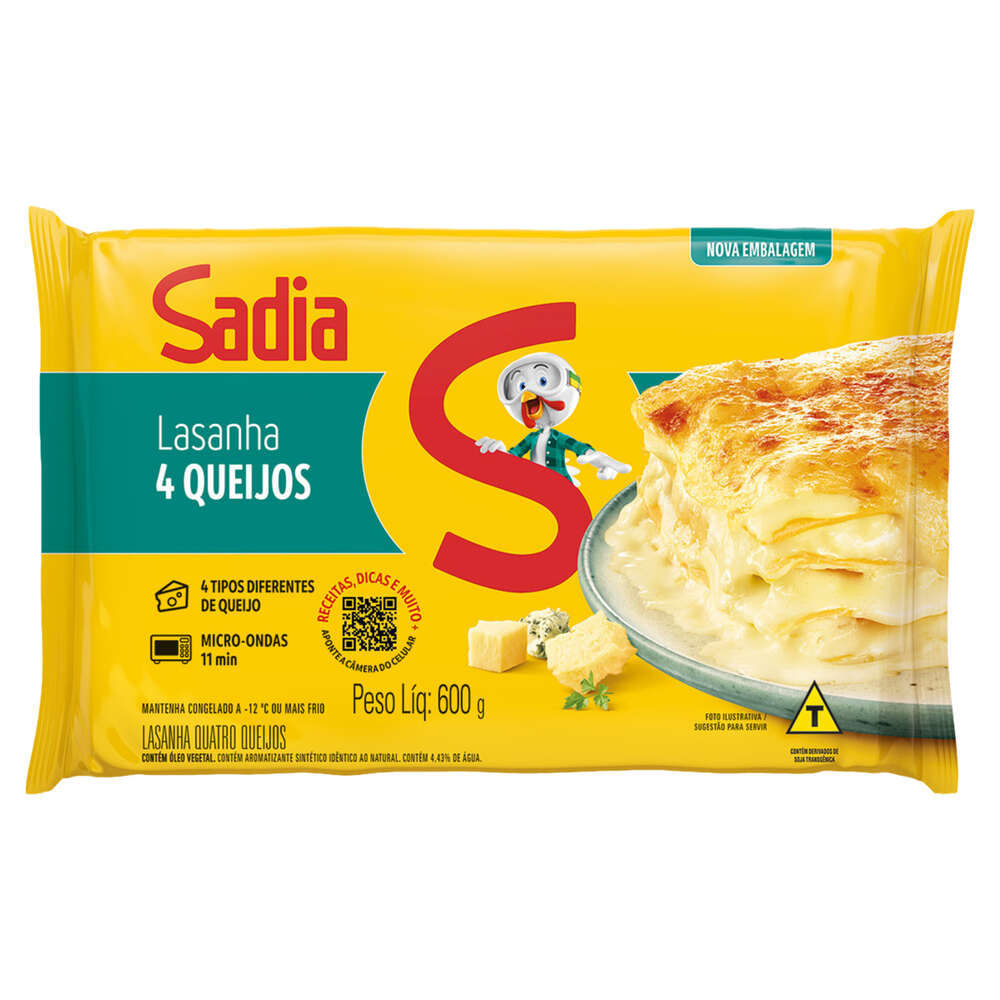 Lasanha 4 Queijos Sadia 600g
