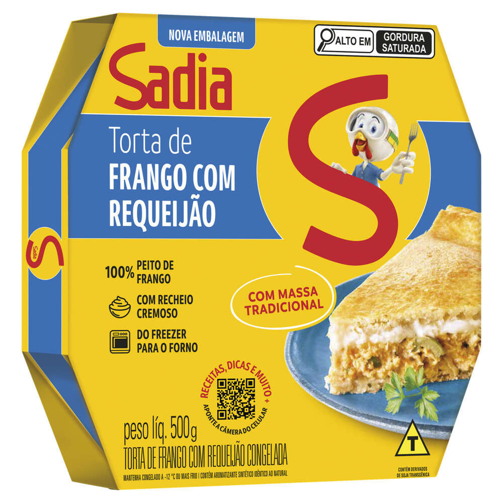 Torta Salgada Sadia Frango com Requeijão 500g