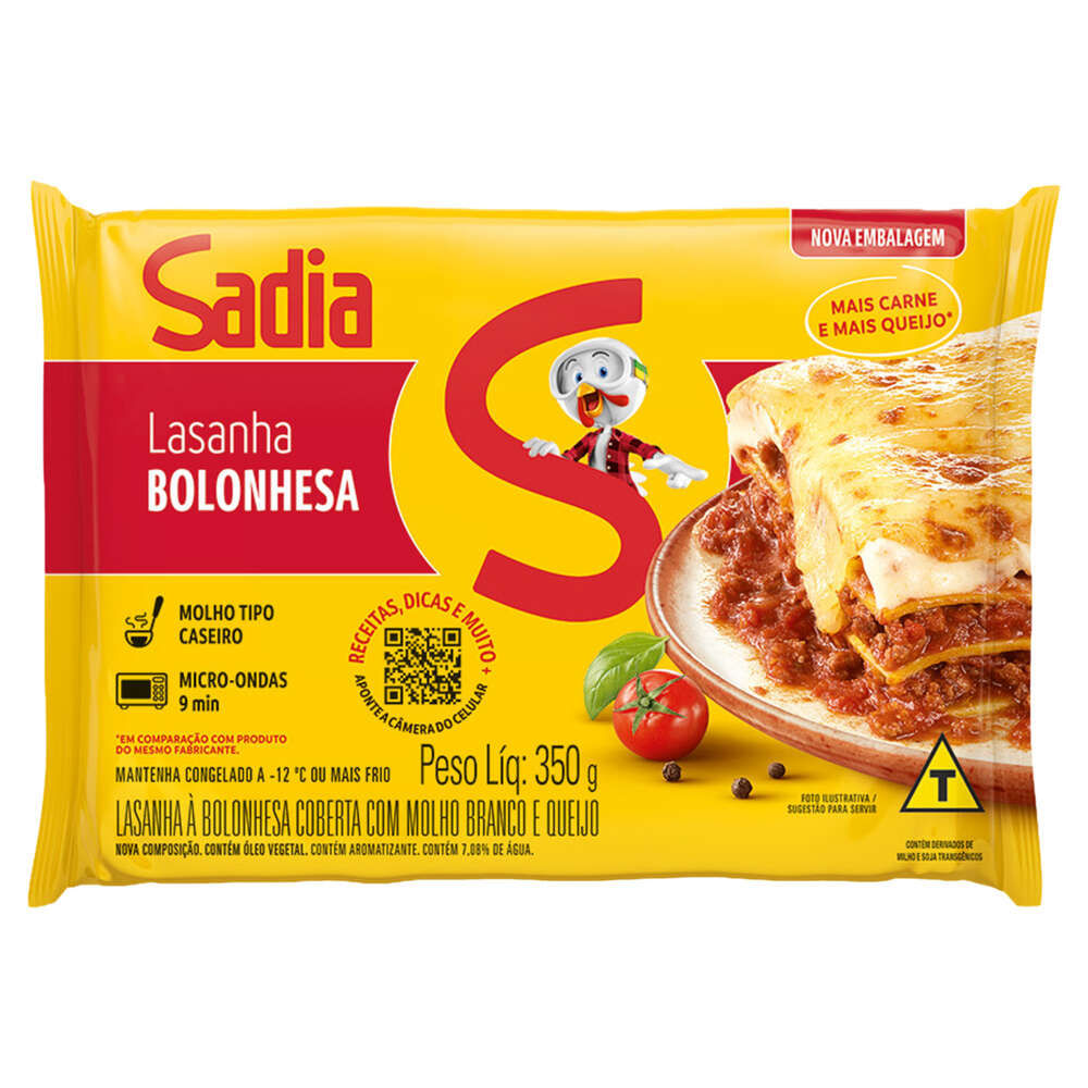 Mini Lasanha À Bolonhesa Sadia  350g