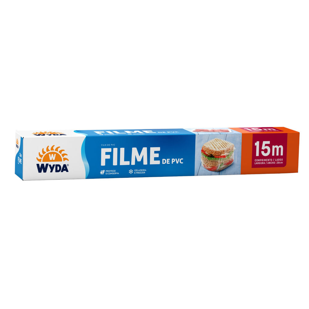 Filme De Pvc Transparente Wyda 28Cm X 15M