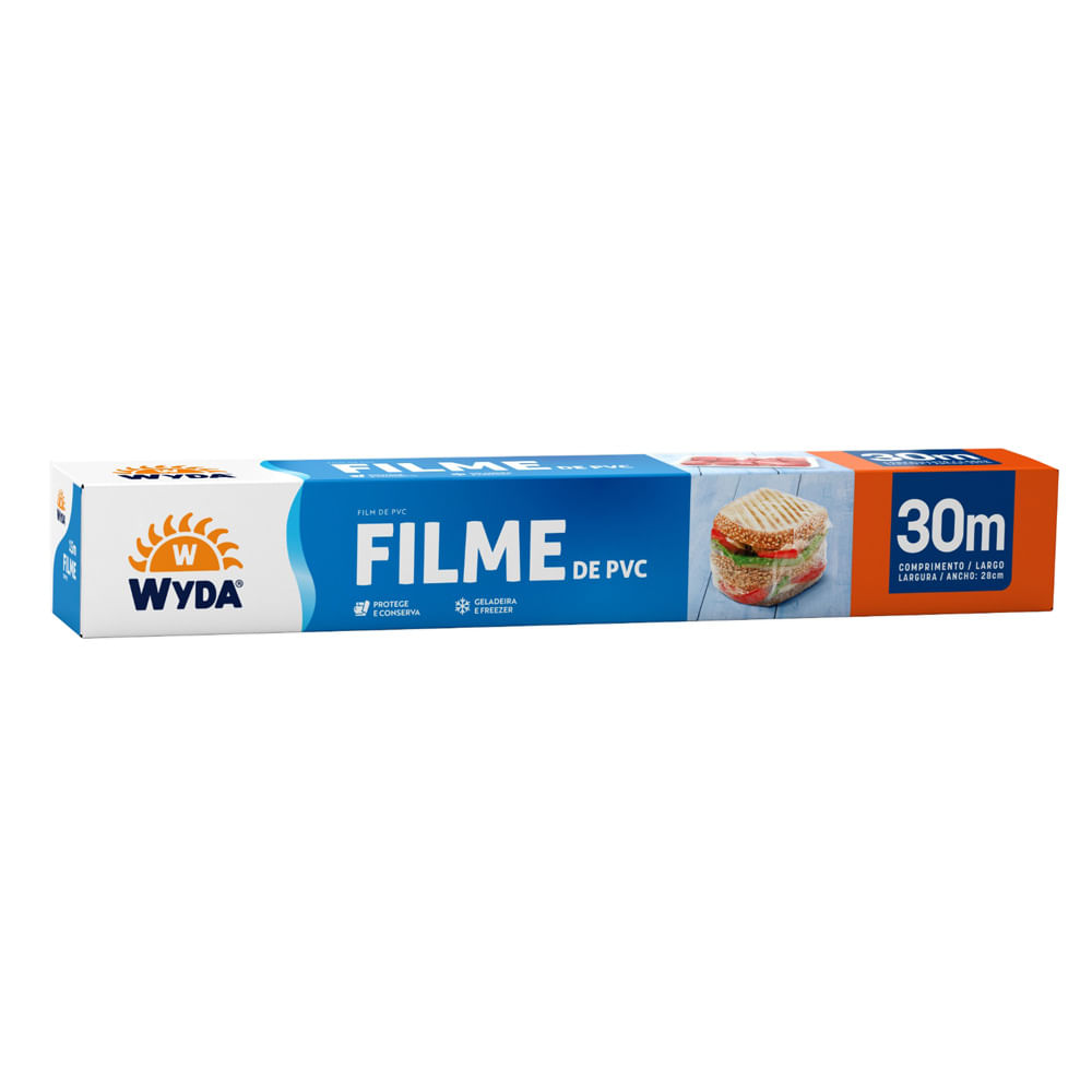 Filme De Pvc Transparente Wyda 28Cm X 30M