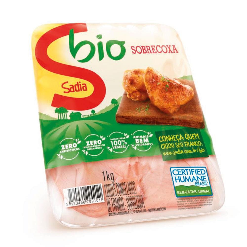Sobrecoxa de Frango Congelada Sadia Bio 1kg
