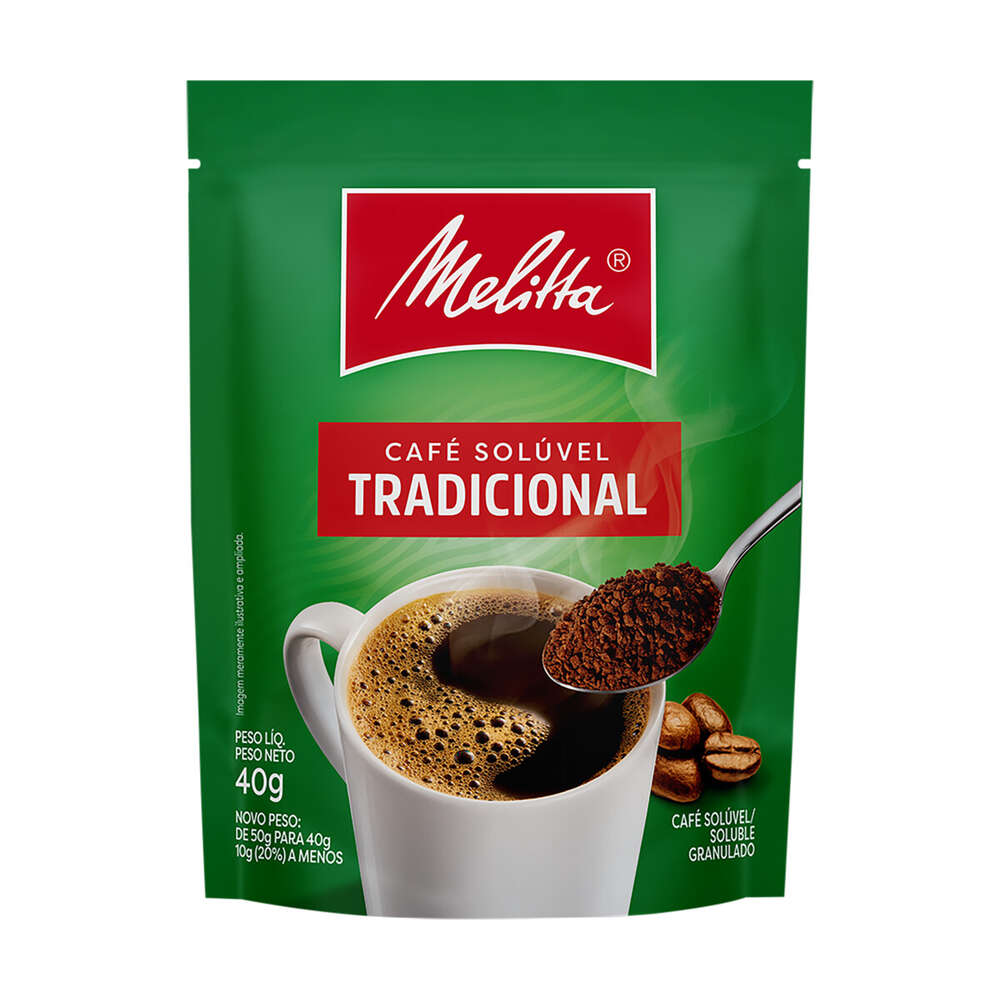 Café Solúvel Granulado Melitta Tradicional Sachê 40g