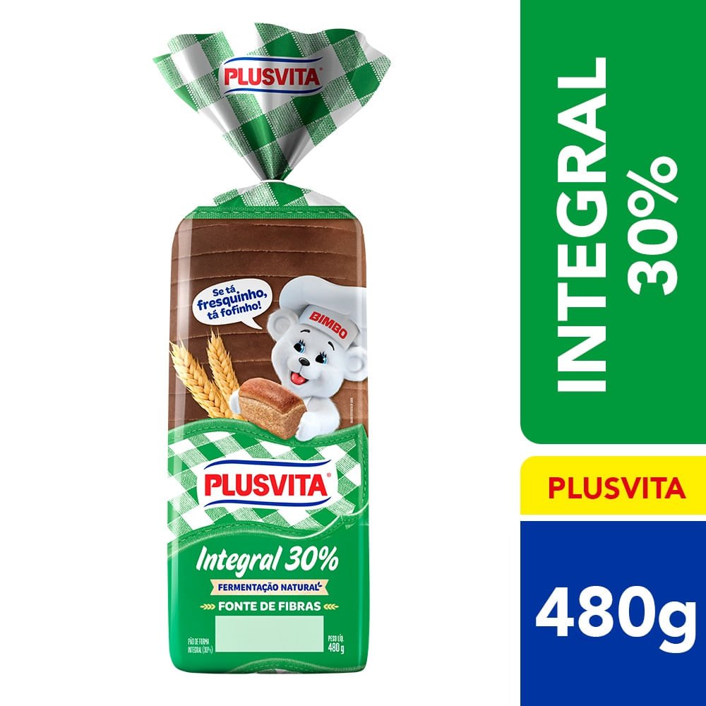 Pão de Forma Integral Plusvita 480g